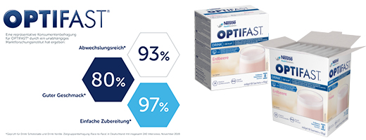 OPTIFAST Drink Strawberry Powder, 8X55 g