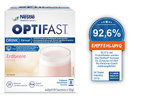 OPTIFAST Drink Strawberry Powder, 8X55 g