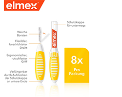 ELMEX Szczoteczki międzyzębowe ISO rozmiar 4 0,7 mm żółte, 8 szt