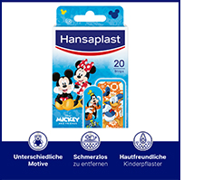 HANSAPLAST Paski gipsowe dla dzieci Mickey & Przyjaciele, 20 szt
