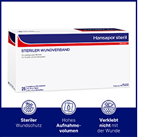 HANSAPOR sterylny opatrunek na ranę 10x20 cm, 25 szt