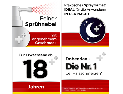 DOBENDAN Direct Flurbiprofen Spray Honey & Lemon, 15 ml