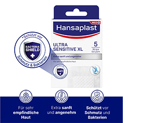 HANSAPLAST Ultra czuły opatrunek na rany 5x7,2 cm XL, 5 szt