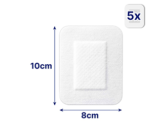 HANSAPLAST Ultra czuły opatrunek na rany 8x10 cm XXL, 5 szt