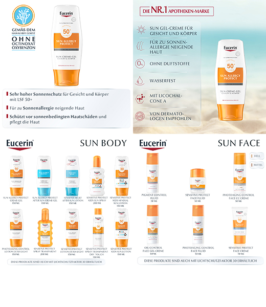 EUCERIN Sun Allergy Gel 50+, 150 ml