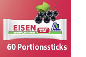 EISEN DIREKT plus witamina C+kwas foliowy+B12 w proszku, 60 szt