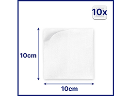 HANSAPLAST Kompresy sterylne 10x10 cm, 5X2 szt