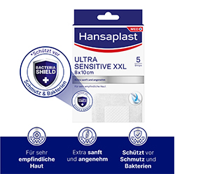 HANSAPLAST Ultra czuły opatrunek na rany 8x10 cm XXL, 5 szt