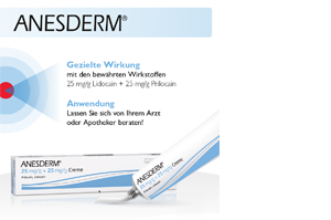 ANESDERM 25 mg/g + 25 mg/g kremu + 2 plastry, 5 g