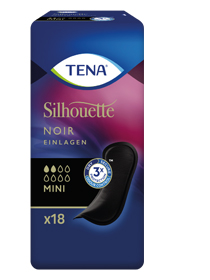 TENA SILHOUETTE Wkładki mini noir, 18 szt