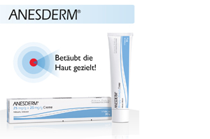 ANESDERM 25 mg/g + 25 mg/g kremu + 2 plastry, 5 g