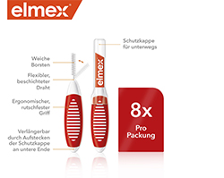ELMEX Szczoteczki międzyzębowe ISO rozmiar 2 0,5 mm czerwone, 8 szt