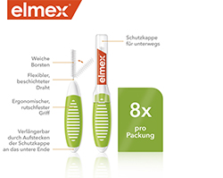 ELMEX Szczoteczki międzyzębowe ISO rozmiar 5 0,8 mm zielone, 8 szt