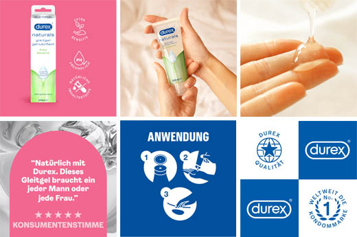 DUREX naturals żel nawilżający extra sensitive, 100 ml