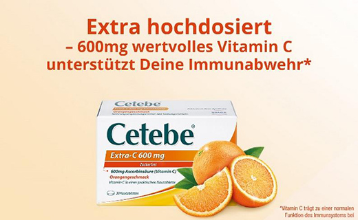 CETEBE Extra-C 600 mg tabletki do żucia, 120 szt
