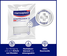 HANSAPLAST Kompresy sterylne 10x10 cm, 5X2 szt