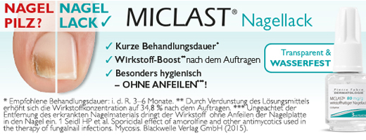 MICLAST 80 mg/g aktywnego składnika lakieru do paznokci, 2X3 ml
