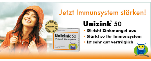 UNIZINK 50 tabletek powlekanych dojelitowo, 10X100 szt