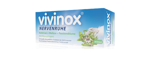 VIVINOX Nerve Rest Baldr.+Mel.+Passion.Calm.Drag., 100 szt
