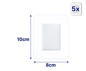 HANSAPLAST Aqua Protect sterylny opatrunek na ranę 8x10 cm, 5 szt