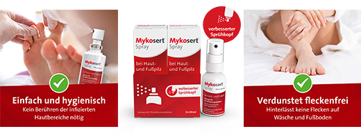 MYKOSERT Spray na grzybicę skóry i stóp, 2X30 ml