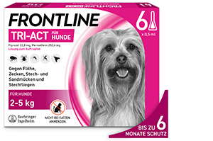 FRONTLINE Tri-Act Drop-on roztwór dla psów o masie ciała 2-5 kg, 6 szt
