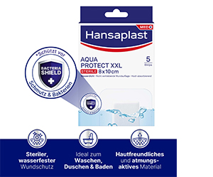 HANSAPLAST Aqua Protect sterylny opatrunek na ranę 8x10 cm, 5 szt