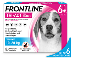 FRONTLINE Tri-Act roztwór do nakrapiania dla psów 10-20 kg, 6 szt