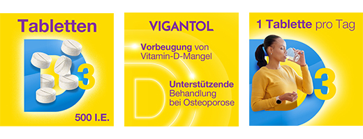 VIGANTOL Tabletki witaminy D3 500 j.m., 50 szt