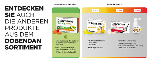 DOBENSANA Pasta ziołowo-miodowa Vit.C & Pastylka cynkowa, 16 szt
