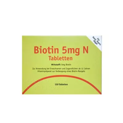 BIOTIN Tabletki 5 mg N, 150 szt BIOTIN Tabletki 5 mg N, 150 szt