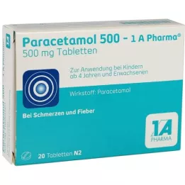 PARACETAMOL 500-1A Pharma tabletki, 20 szt