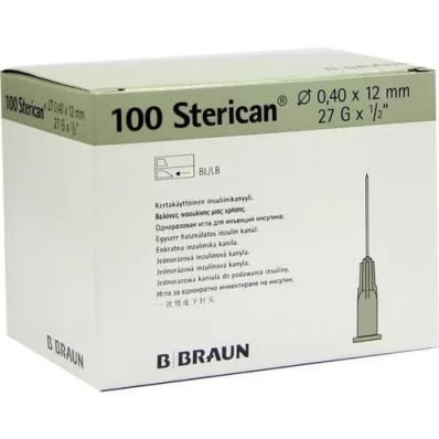 STERICAN Ins.insert.can.27 Gx1/2 0,4x12 mm, 100 szt