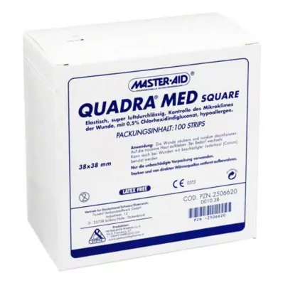 QUADRA MED kwadratowe paski 38x38 mm Master Aid, 100 szt
