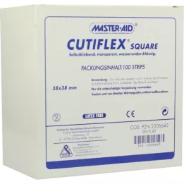 CUTIFLEX Plaster foliowy kwadrat 38x38 mm MasterAid, 100 szt