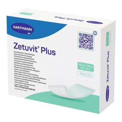 ZETUVIT Plus ekstra mocny kompres chłonny, sterylny 10x10 cm, 10 szt ZETUVIT Plus ekstra mocny kompres chłonny, sterylny 10x10 cm, 10 szt