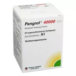 PANGROL 40.000 twardych kapsli z powłoką dojelitową, 50 szt