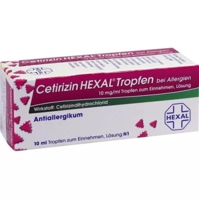 CETIRIZIN HEXAL Krople na alergie, 10 ml