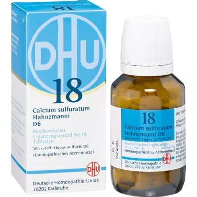 BIOCHEMIE DHU 18 Calcium sulphuratum D 6 tabletek, 200 szt