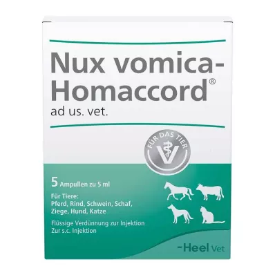 NUX VOMICA HOMACCORD ad us.vet.ampoules, 5 szt NUX VOMICA HOMACCORD ad us.vet.ampoules, 5 szt
