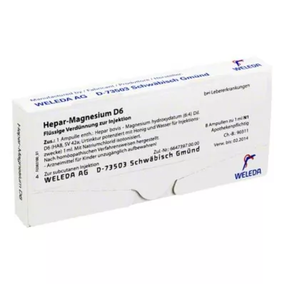 HEPAR MAGNESIUM D 6 ampułek, 8 x 1 ml