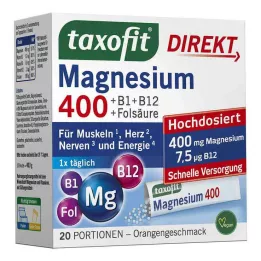 TAXOFIT Magnez 400+B1+B6+B12+Kwas foliowy 800 gran., 20 szt