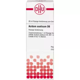 ACIDUM ACETICUM D 6 Rozcieńczenie, 20 ml