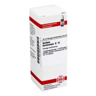 ACIDUM FORMICICUM D 12 Rozcieńczenie, 20 ml ACIDUM FORMICICUM D 12 Rozcieńczenie, 20 ml