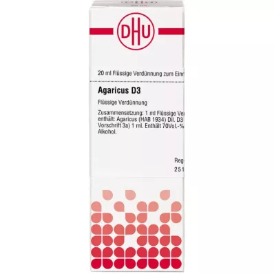 AGARICUS D 3 Rozcieńczenie, 20 ml