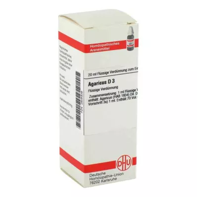 AGARICUS D 3 Rozcieńczenie, 20 ml