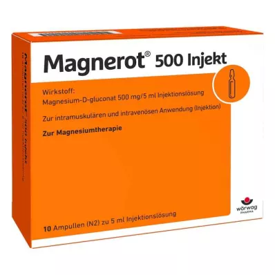 MAGNEROT 500 ampułek do wstrzykiwań, 10 x 5 ml