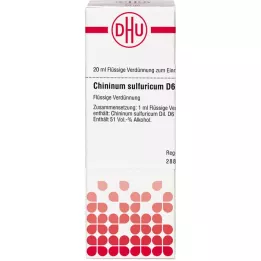 CHININUM SULFURICUM D 6 Rozcieńczenie, 20 ml