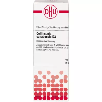 COLLINSONIA CANADENSIS D 3 Rozcieńczenie, 20 ml