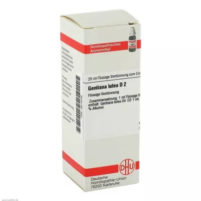 GENTIANA LUTEA D 2 Rozcieńczenie, 20 ml GENTIANA LUTEA D 2 Rozcieńczenie, 20 ml